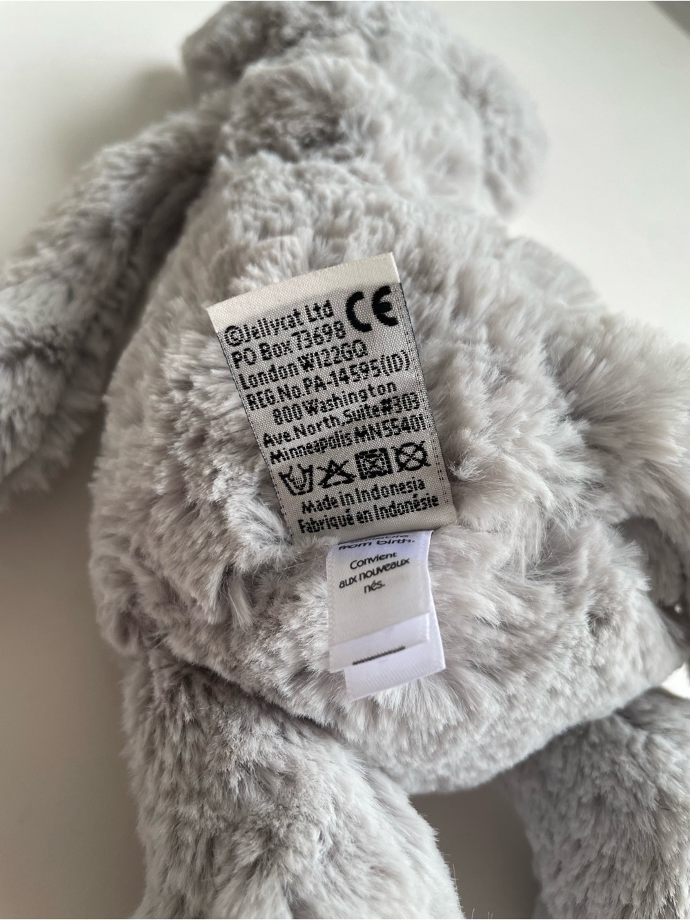 Jellycat London Retired Bashful Kitty Plush Stuffed Animal, Light Gray, EUC - Picture 8 of 8